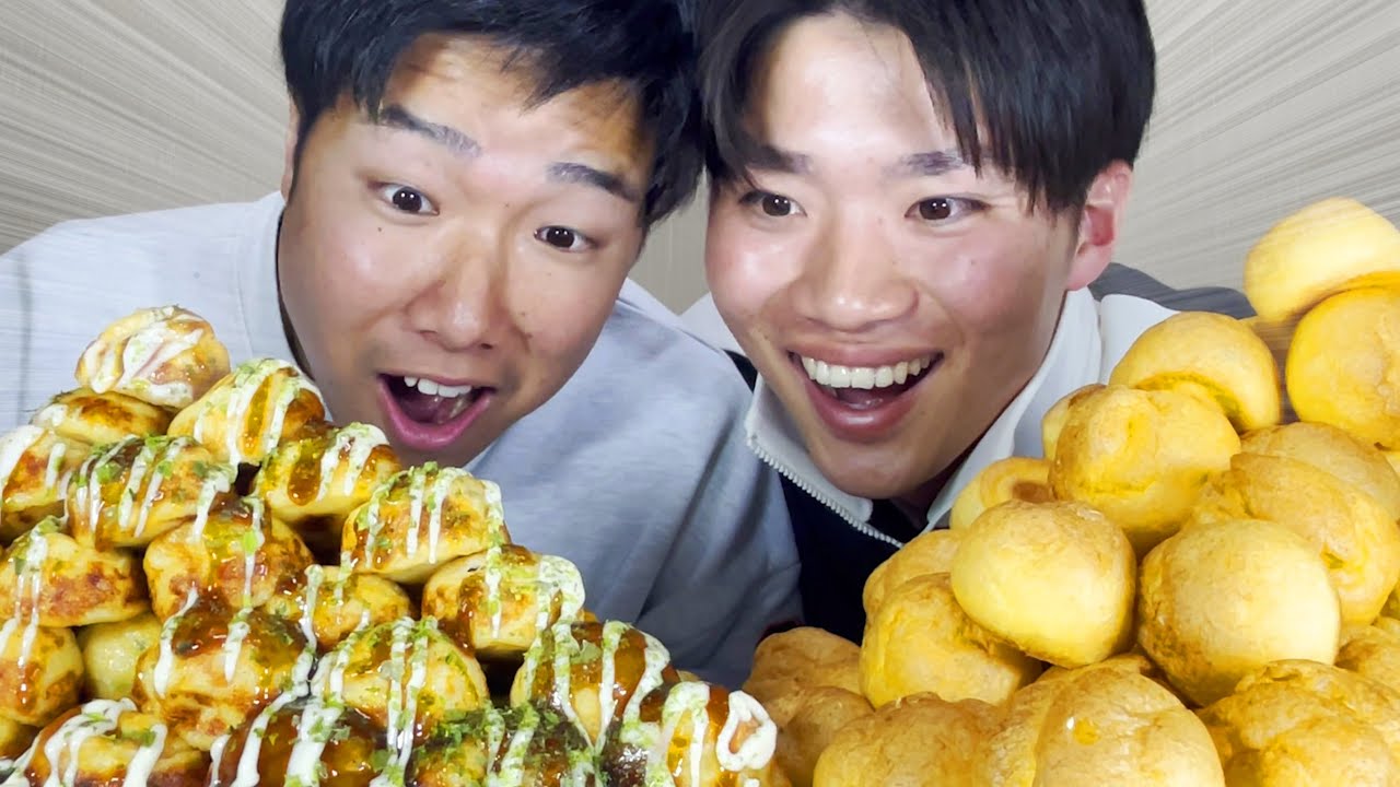 【たこ焼き＆プチシュー】好きな物を無限に食べながら、会ってみたいYouTuberの話したらソウタの病気の話になった。