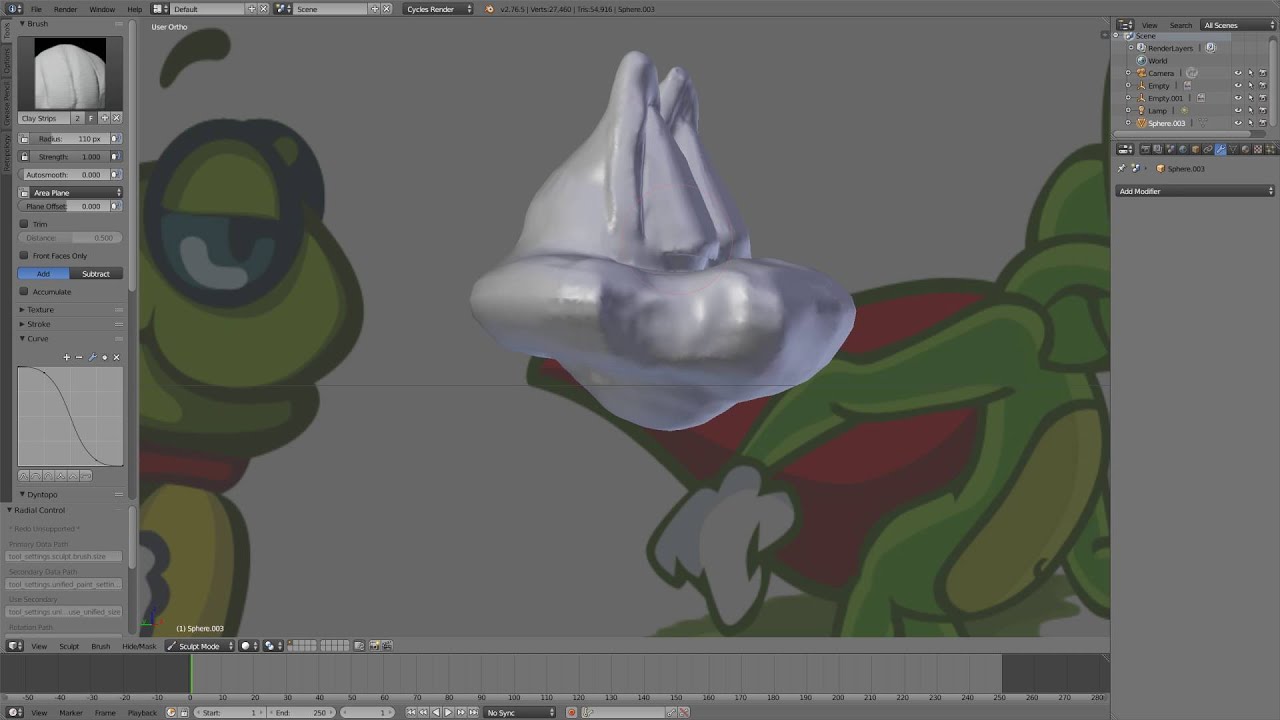 Superfrog 3D modeling timelapse - Blender 2.76