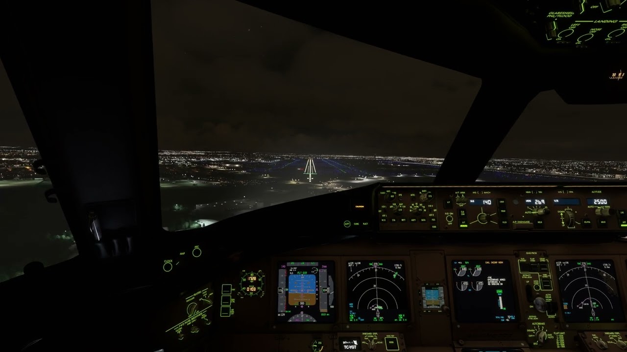 MSFS2020 B777-300ER Landing EGLL (1.16G) Pilot view