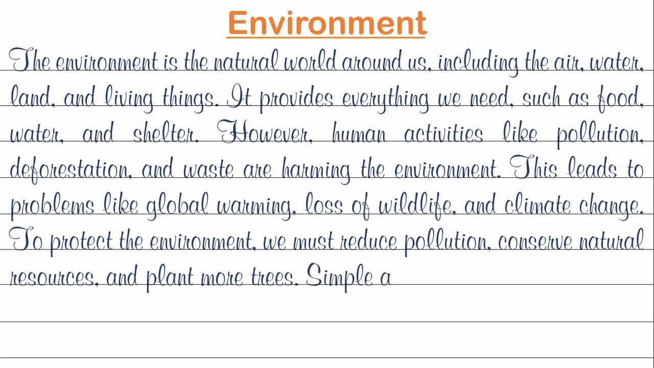 Essay on Environment in 100 words