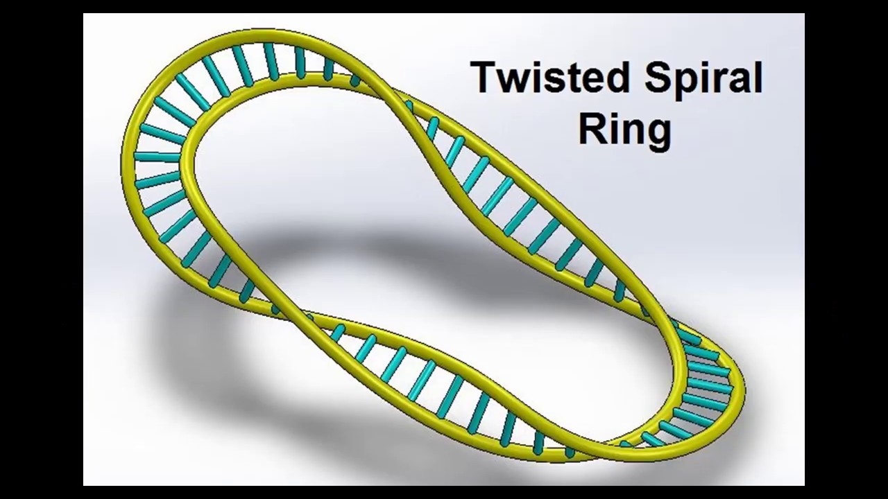 Twisted Spiral Ring in Solidworks | Solidworks Surface Tutorial