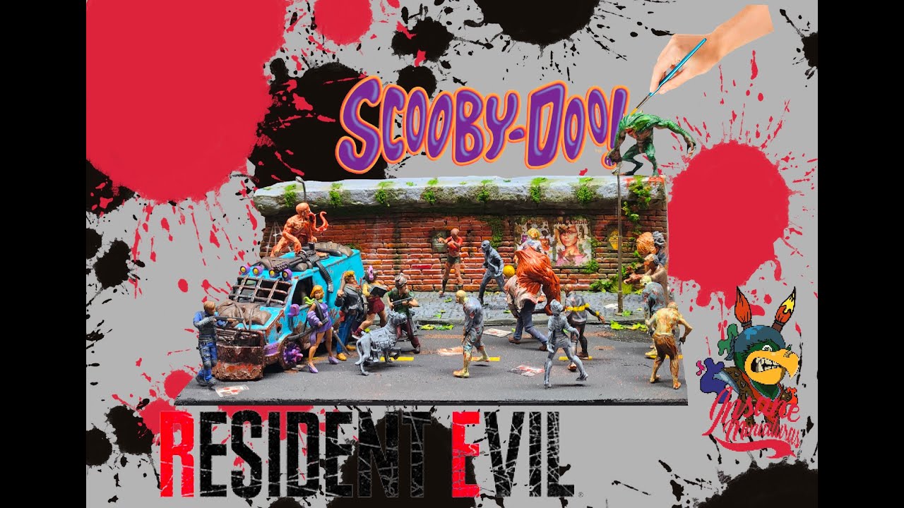 SCOOBY-DOO X RESIDENT EVIL DIORAMA WELCOME TO RACOON CITY