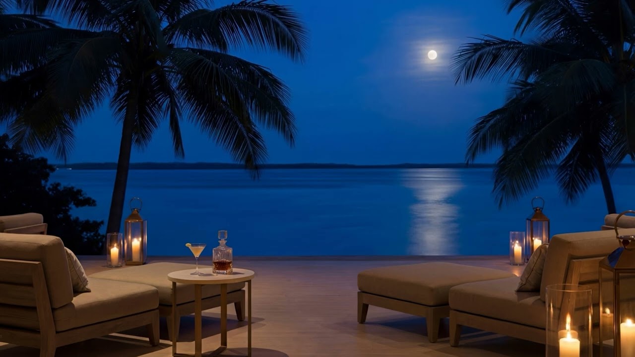 Late Night Lounge Music | Moonlit Resort Cocktail Ambience | Chill Grooves
