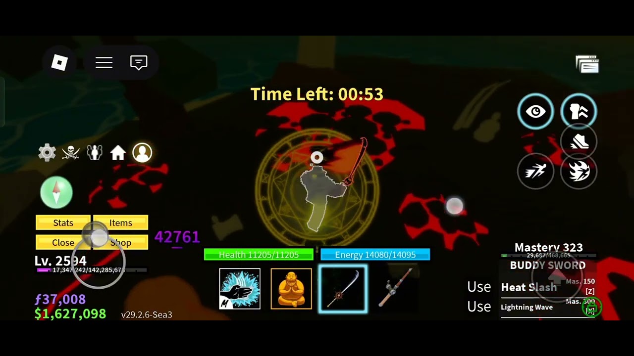 Me, tiger user, and my little brother are solo in prehistoric island (blox fruit) (Roblox)