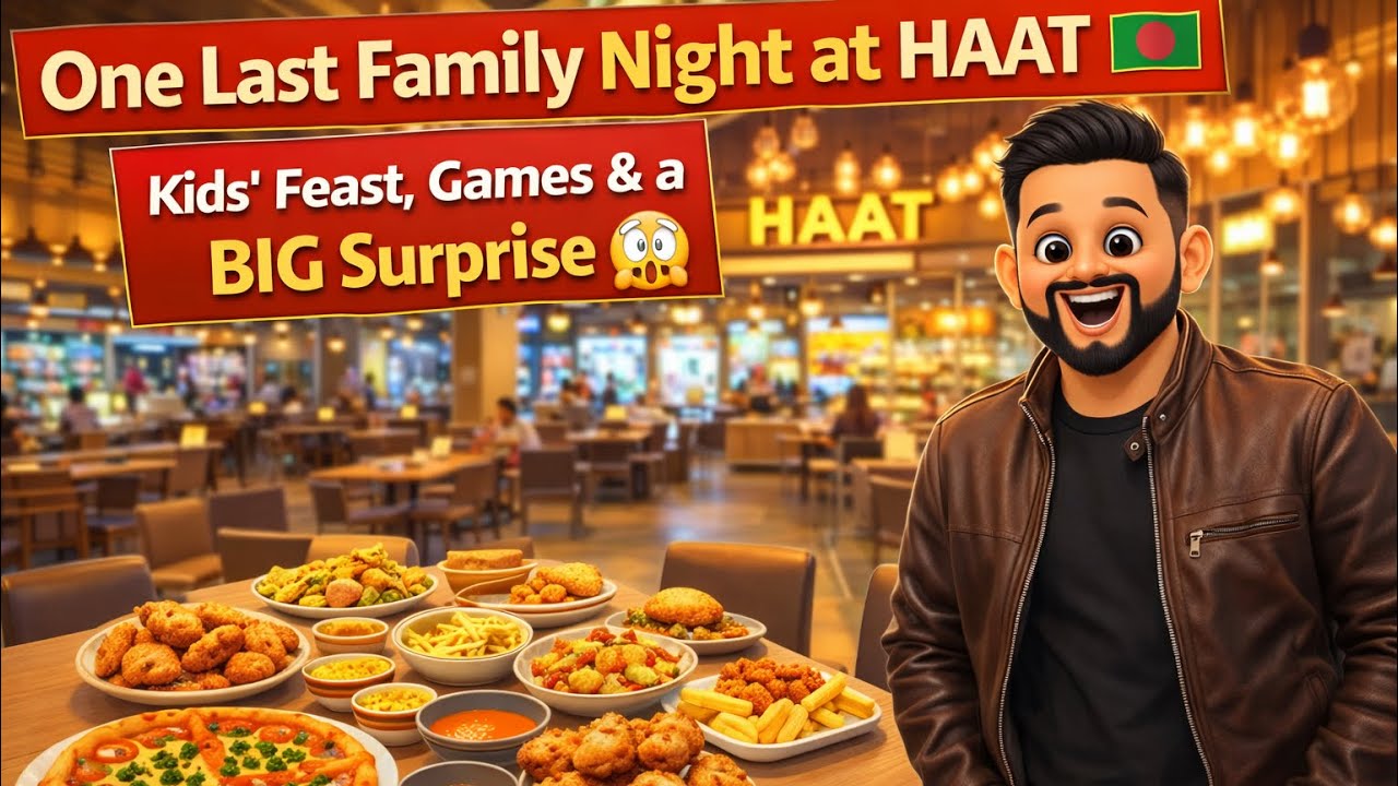 One Last Family Night at HAAT 🇧🇩 | Kids’ Feast, Games & an Unexpected Surprise 😭❤️ | 0.94