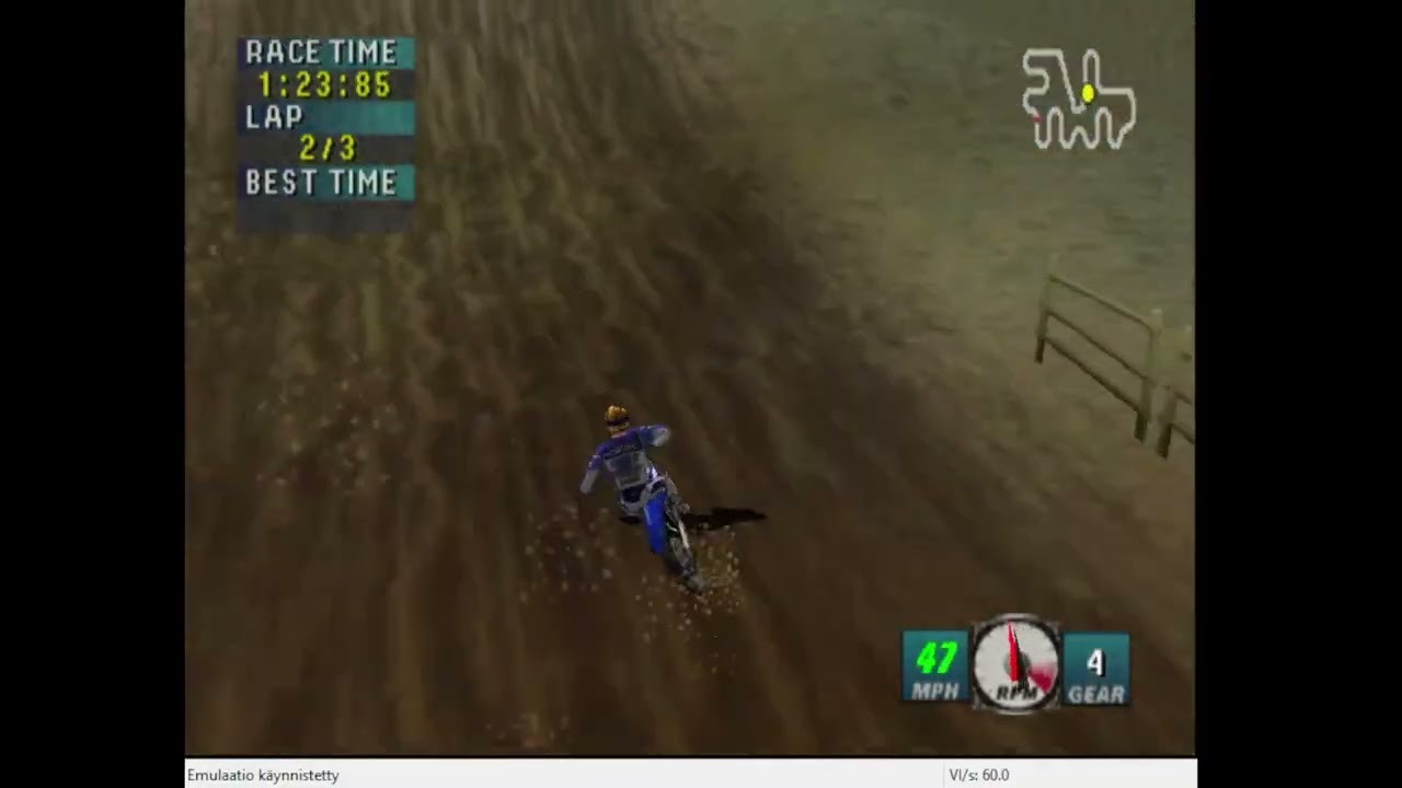 N64, NTSC, Emulated, Jeremy McGrath Supercross 2000, Glen Helen, Time, 125cc, 3:02.37, 1:00.11