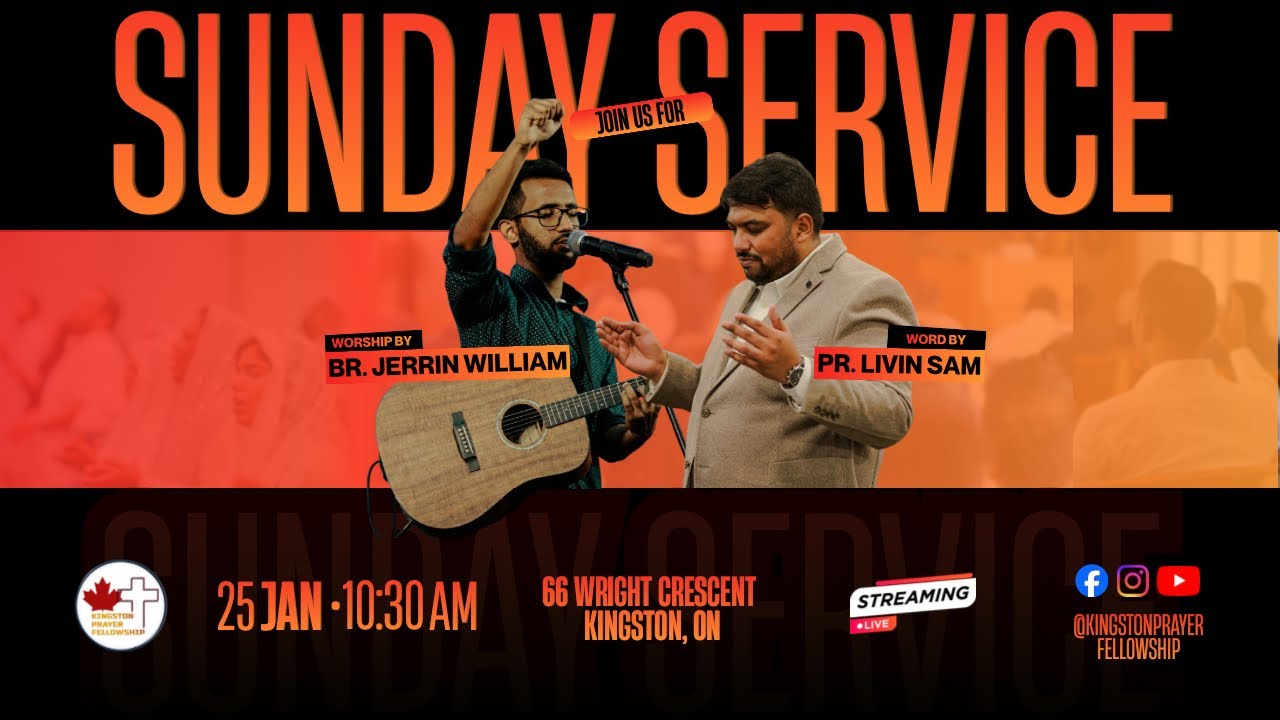 🔴SUNDAY SERVICE| 25-01-2026 | KINGSTON PRAYER FELLOWSHIP | ON | CANADA