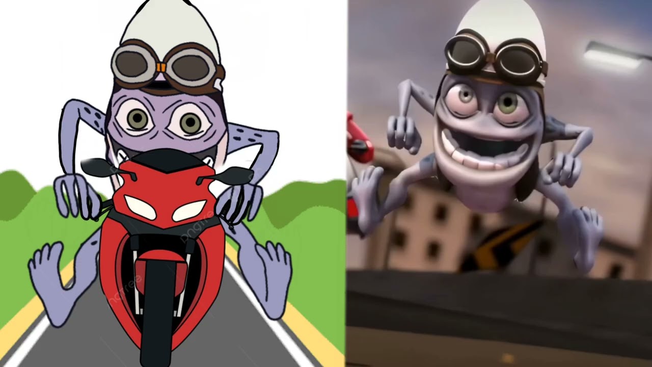 Crazy Frog - Axel f funny cartoon drawing meme 😂
