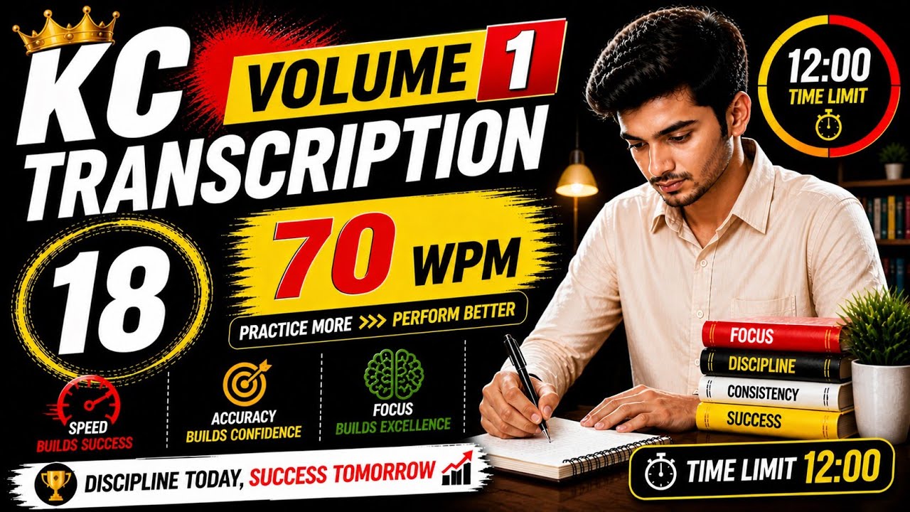 Kailash Chandra Volume-1 Transcription-18 @70wpm |