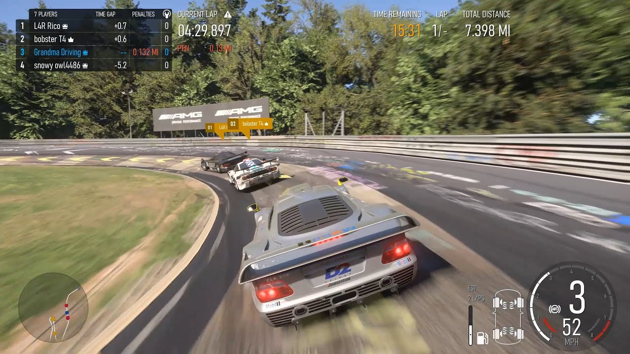 Mercedes-Benz CLK GTR Flying Past The Competition At The Nürburgring (Forza Motorsport)