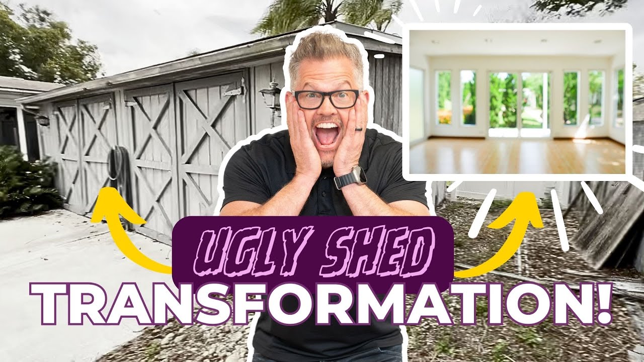 Transforming a Decrepit Shed into a Modern Space | House Flipping Progress Tour