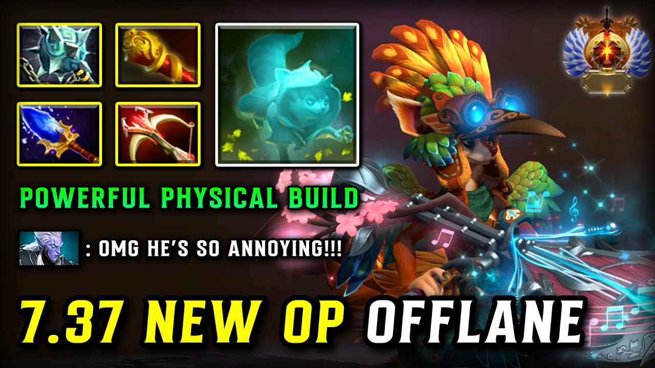 7.37E NEW OP OFFLANE Hoodwink | Full of Physical Build | IMBA One Shot Crossbow Instant Kill | DOTA2