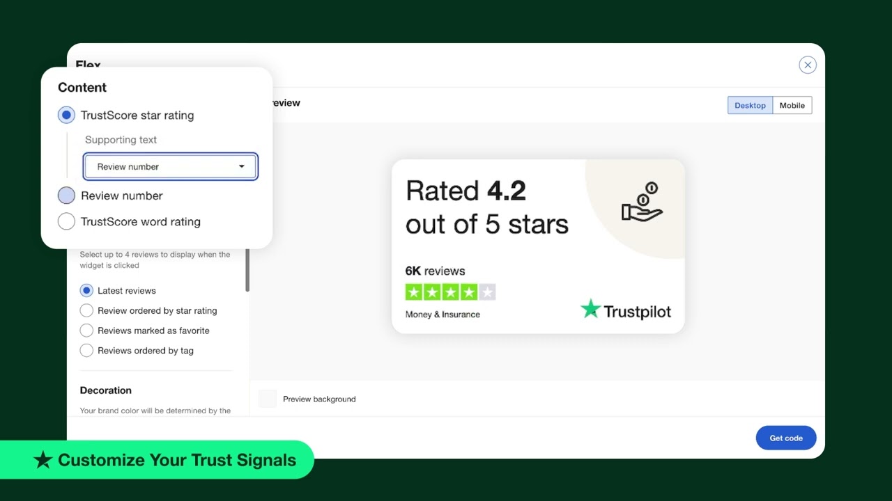 How to use our flex widget