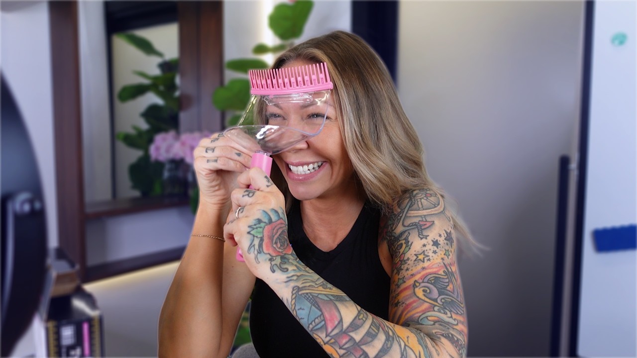 cutting my bangs with this $7 amazon tool (why..😭)