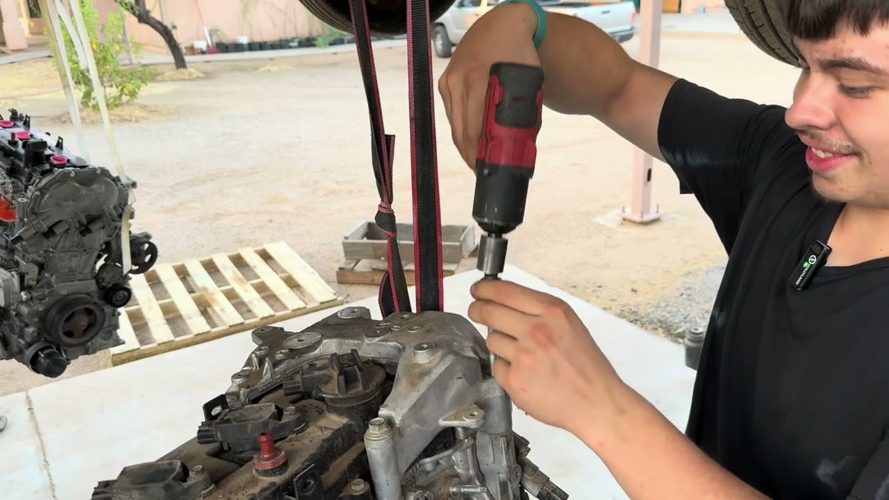 NISSAN ALTIMA 2.5L ENGINE INSTALL A/C NOT DISCONNECTED