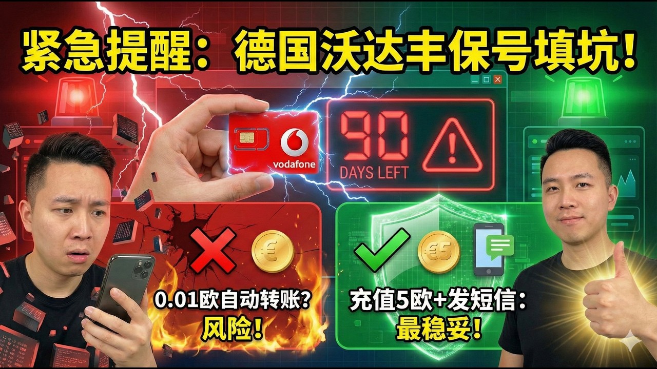 填坑！德国沃达丰 Vodafone 长期保号全攻略：官网注册、充值5欧与发短信实操演示