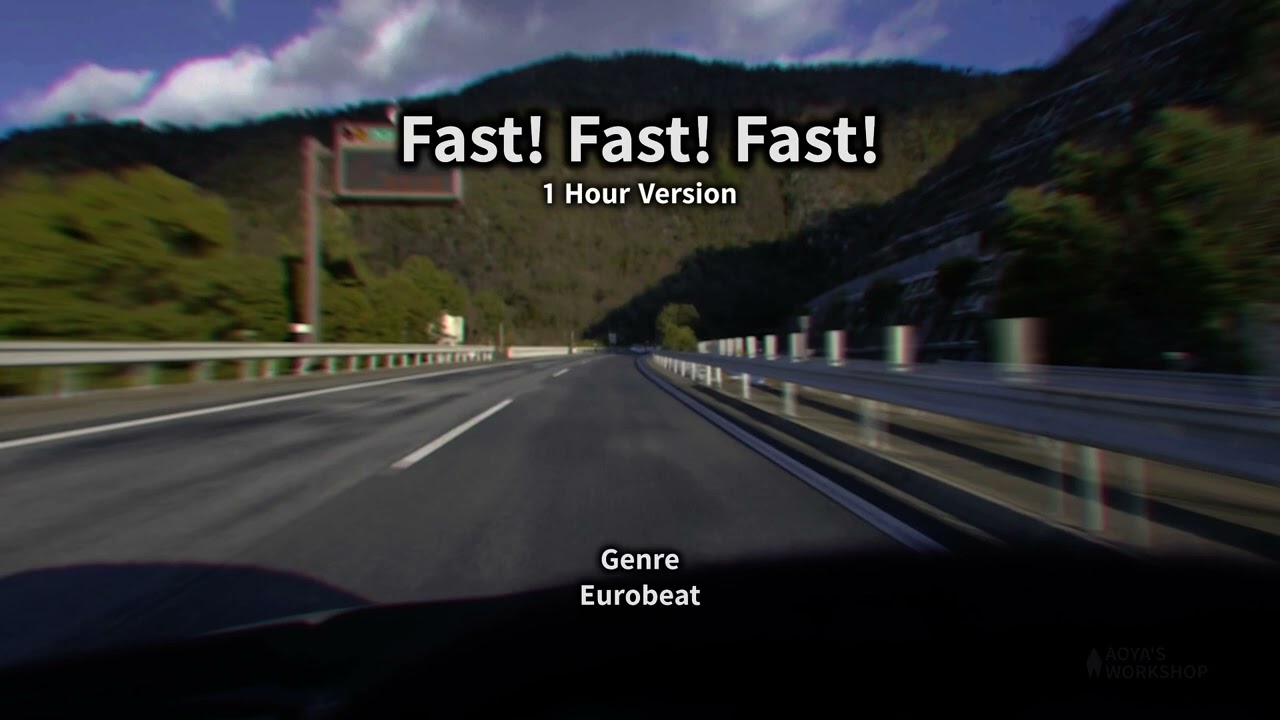【フリーBGM Eurobeat】Fast! Fast! Fast! 【1 Hour loop play version】