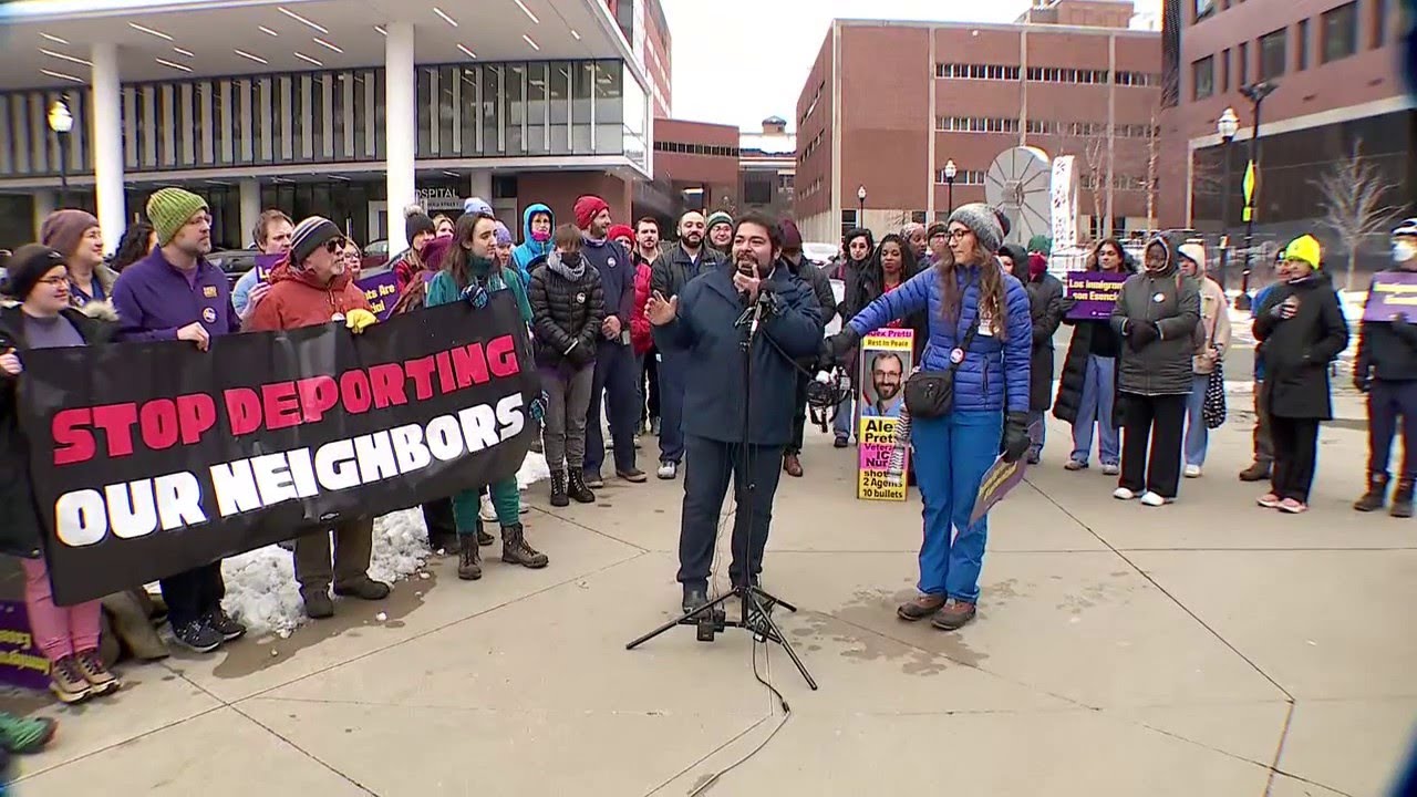 Health workers speak against ICE raids at hospitals