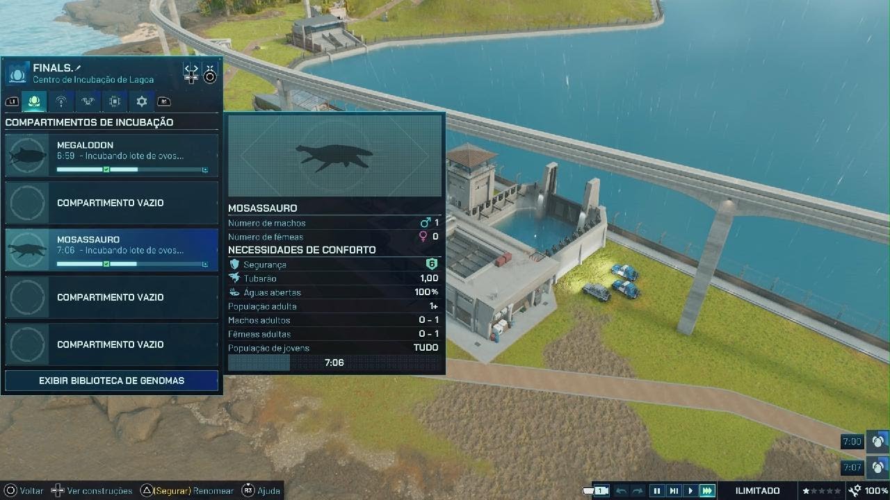 Jurassic World Evolution 3:Megalodonte|DxV|Mosassauro(Ultima Luta)(Final).