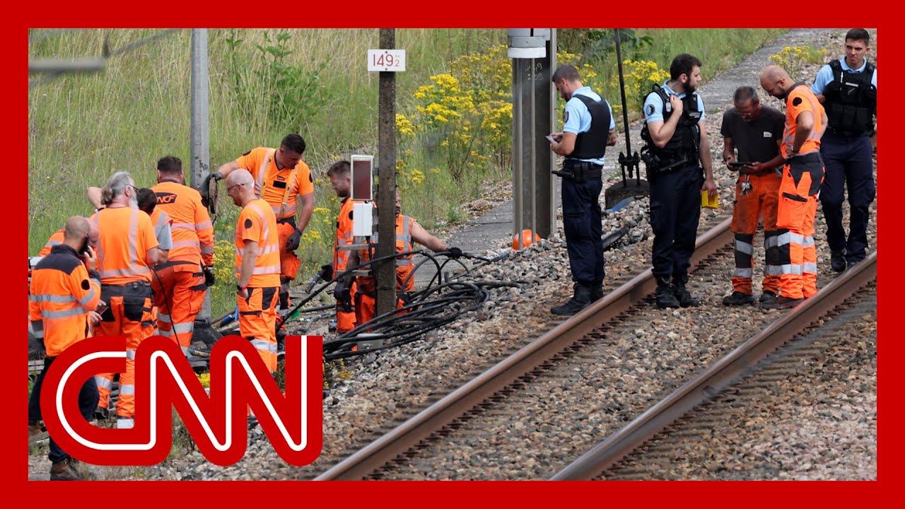 Attacks on French railway lines leave travelers in chaos as Olympics kick off