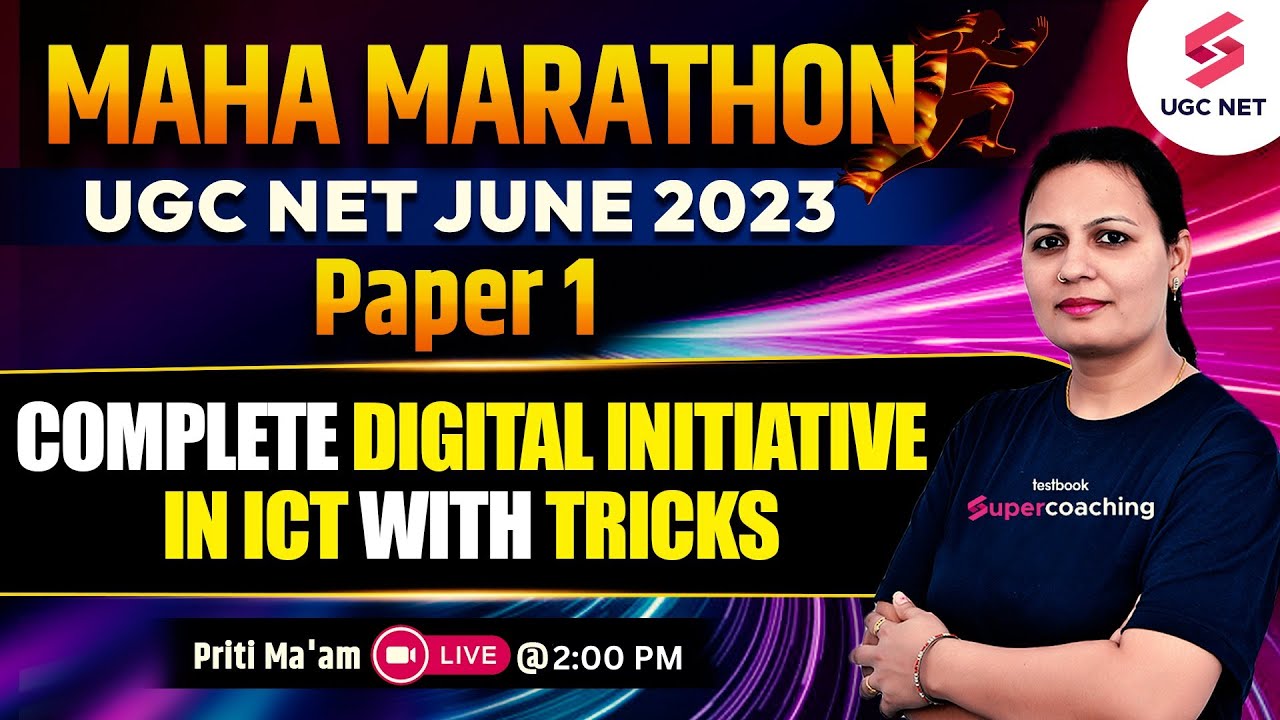 UGC NET June 2023 | Paper 1 | Marathon Complete Digital Initiative in ICT With Tricks | Priti Ma'am