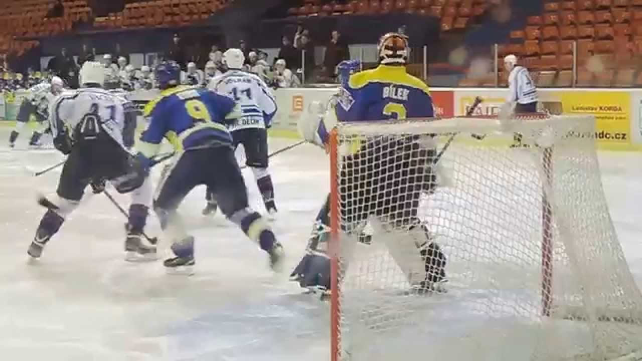 HC Děčín - Kobra Praha 7:5 rozhovor Štěpán Kuchynka hattrick v zápase  31.1.2015