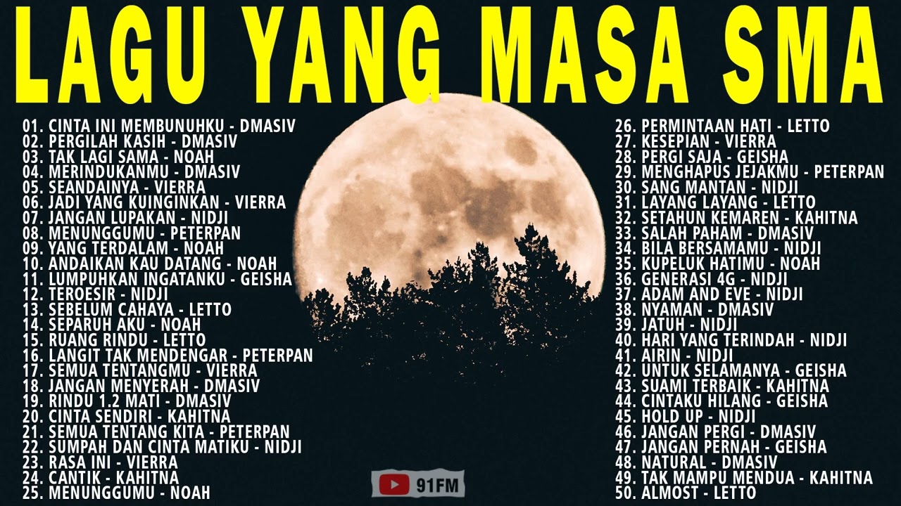 Letto, Noah, Geisha, Vierra, Kahitna, Dmasiv, Peterpan, Nidji