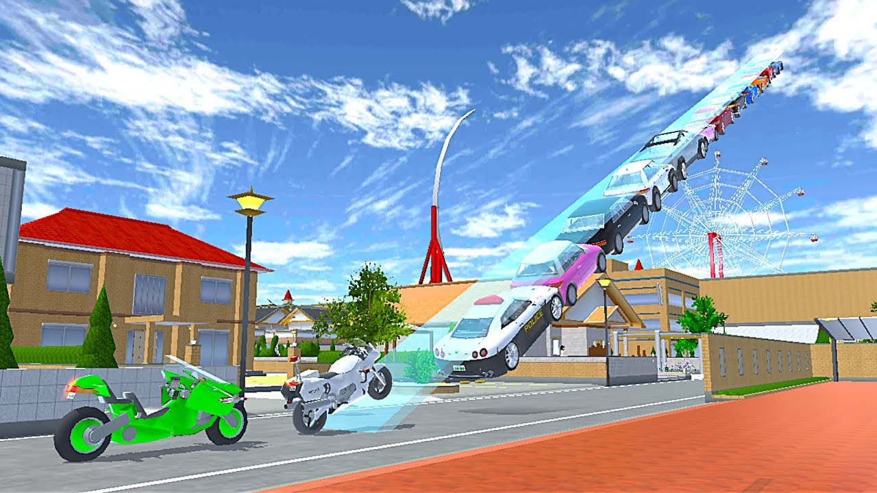 Tanjakan Mobil Melayang 🤣 sakura school simulator