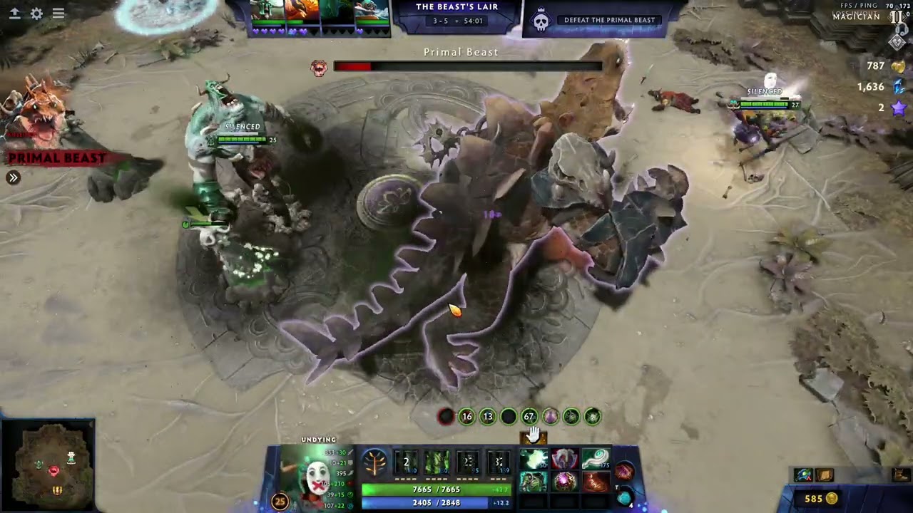 Dota 2 aghanim labyrinth final boss primal beast (magician)