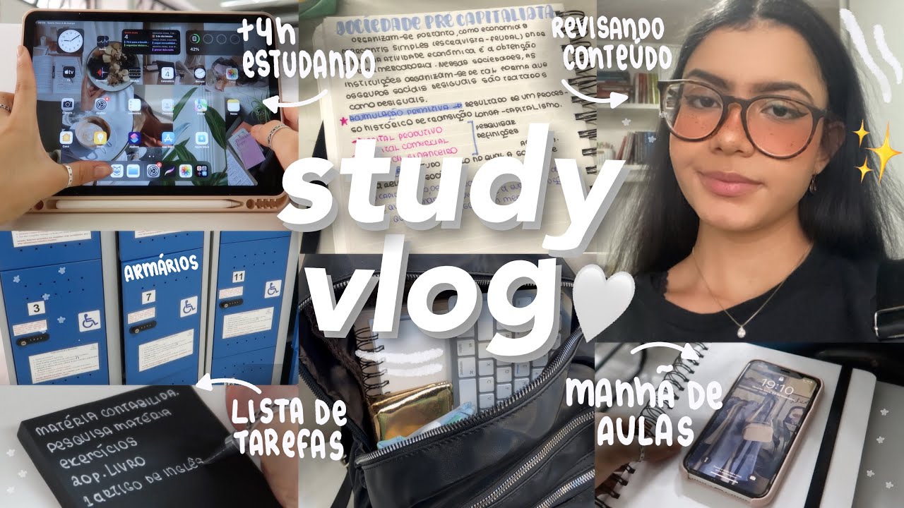 study vlog (universidade) 6am - 12pm 📚 matérias novas & manhã estudando 📑