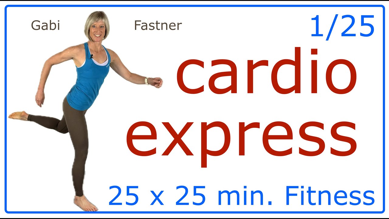 1/25 🍓 25 min. cardio express | ca. 2700 Schritte und 200 Kcal verbrennen | ohne Geräte, im Stehen