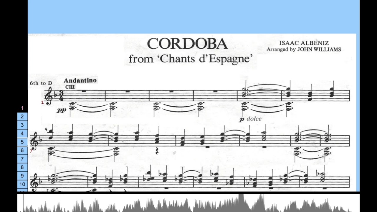 Cordoba Video Score by Isaac Albeniz