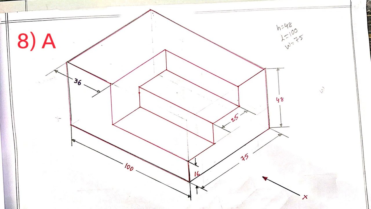 HOW TO DRAW ISOMETRIC VIEW AND ISOMETRIC PROJECTION IN ENGINEERING DRAWING