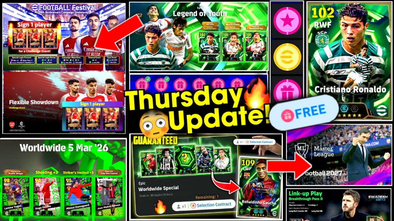 🎁 Thursday Update Leaks! New Campaign + Premium Club Pack + Free Epic & Showtime | eFootball 2026