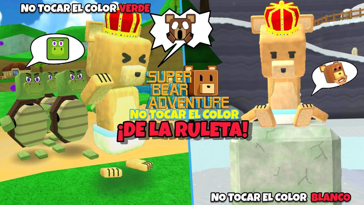 SI TOCO EL COLOR QUE LA RULETA ELIJA SE ACABA EL VIDEO!! //Super Bear Adventure 11.1.3