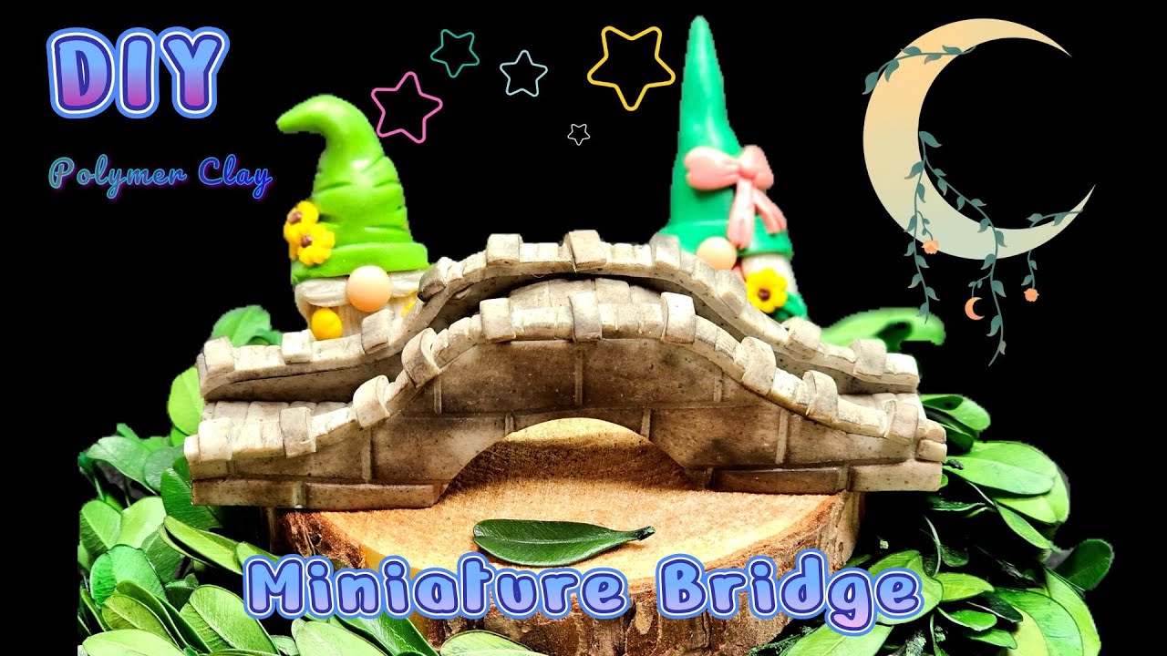 How to make a polymer clay miniature bridge| Easy polymer clay tutorial