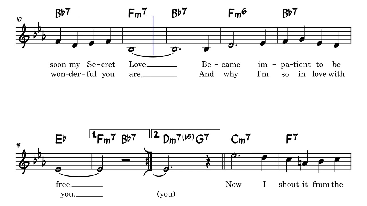Secret Love [lead sheet]