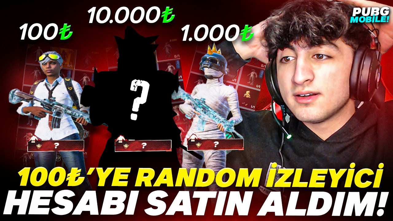 100 TLYE RANDOM İZLEYİCİ HESABI SATIN ALDIM! ( NERDEYSE FULL HESAP &Ccedil;IKTI! 😱 ) - PUBG Mobile