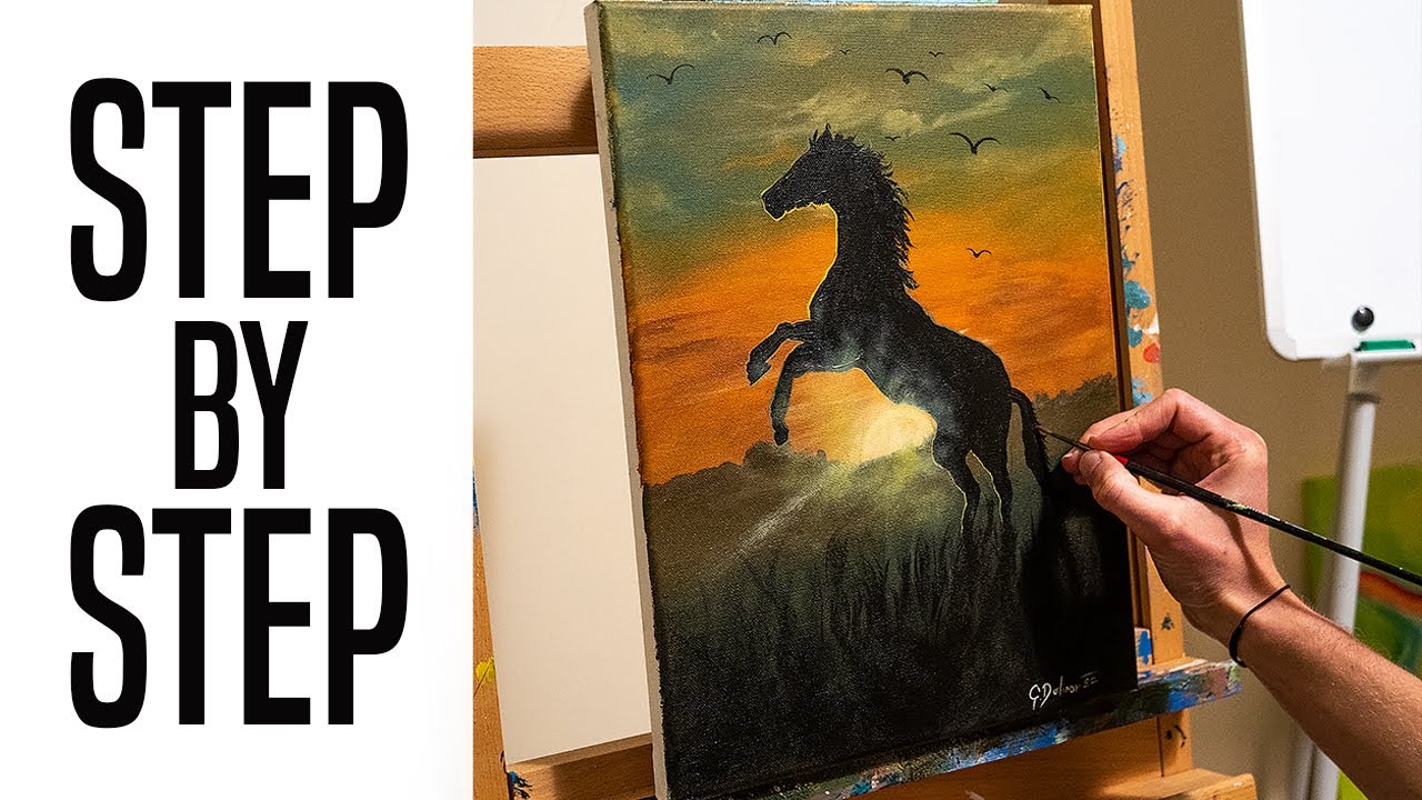 How to Paint a Horse | Easy Acrylic Painting Tutorial #9