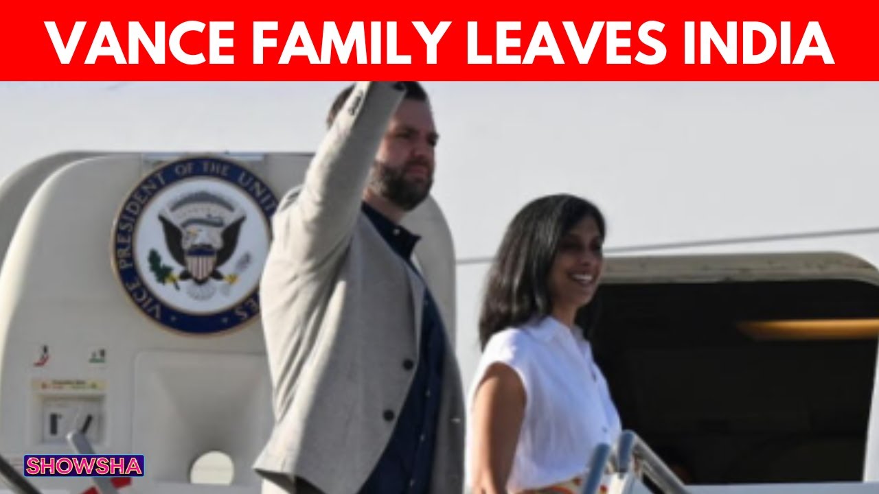 US Vice President JD Vance Wraps Up India Trip With Wife Usha Vance & Kids | WATCH