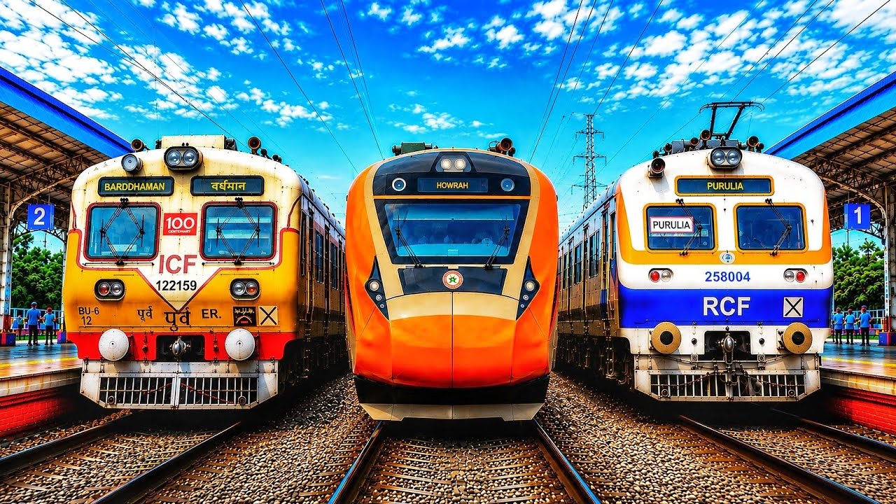 Must Watch! 🔥 EMU Local Trains vs Vande Bharat Express | Nonstop Railway Action from Start to Finish