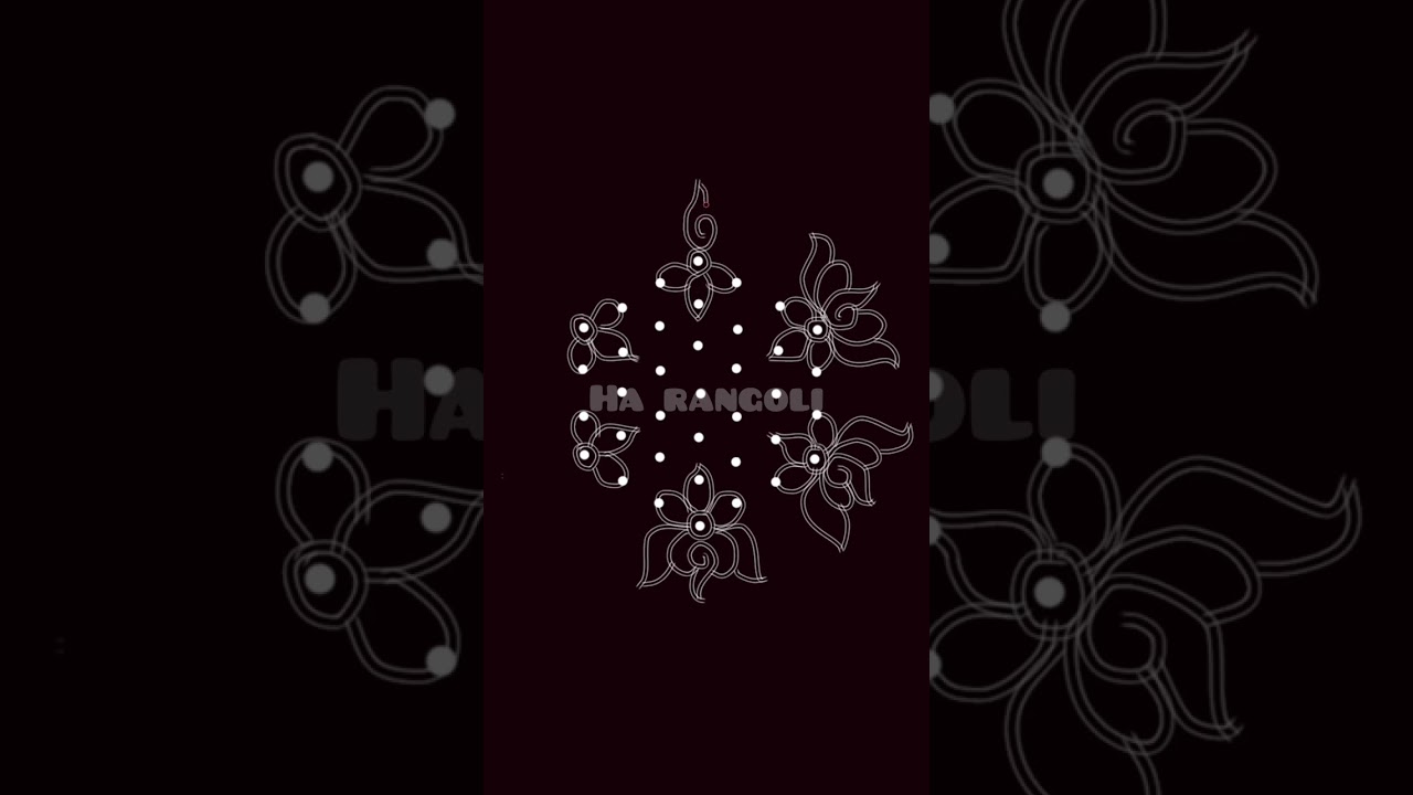 Simple and easy beautiful flower rangoli designs for upcoming festivals and beginners #rangoli 