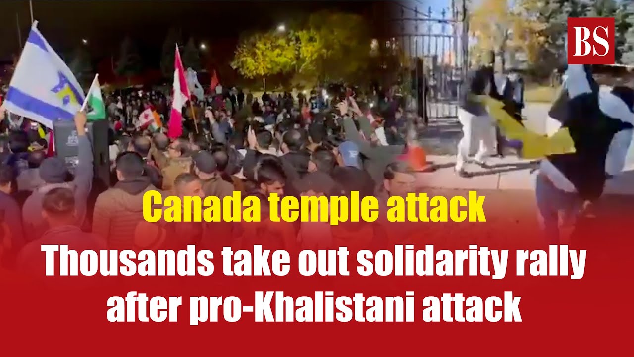 Thousands take out solidarity rally in Canada after pro-Khalistani attack on Hindu temple