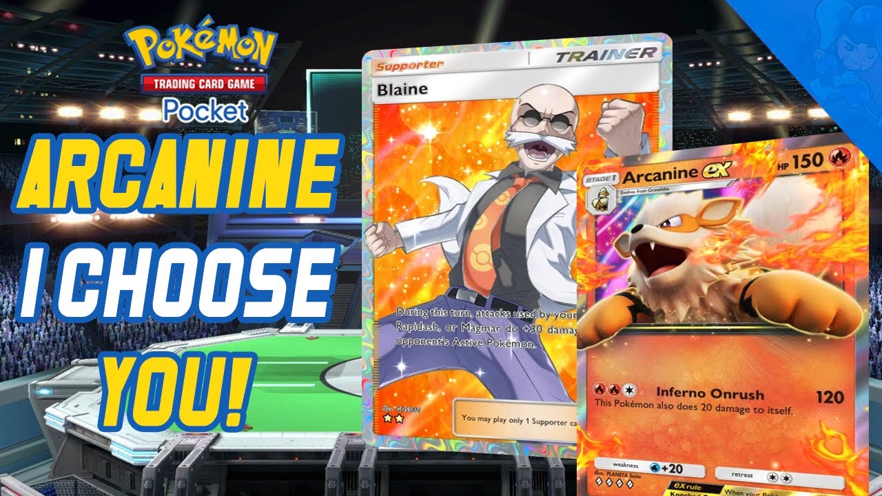 Arcanine EX Blaine is a sweet mash up for Pokemon Pocket | Deck Highlight
