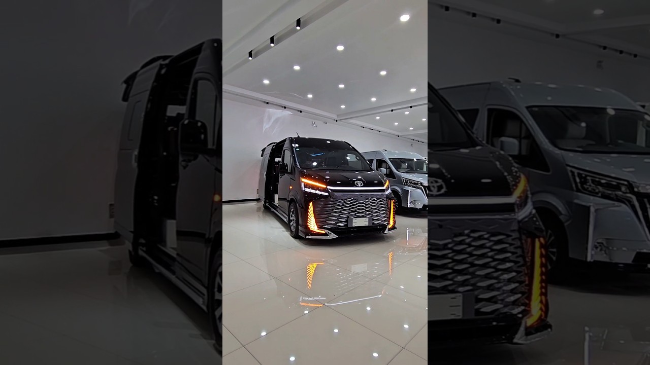 Black Knight 2025 Toyota Hiace Caesar Crown Luxury Edition 🔥❤️ #shorts