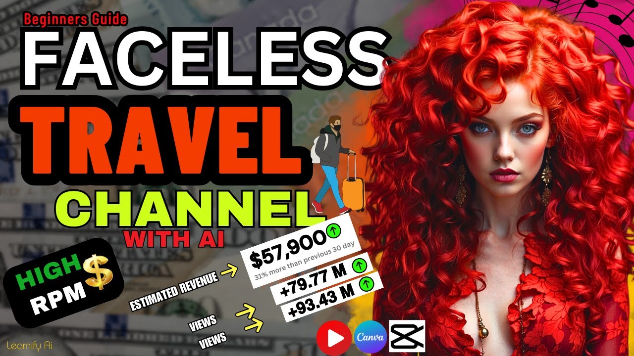 Create A Faceless YouTube Travel Channel In 2024 By Using 2 Free AI Tools In 15 Mins