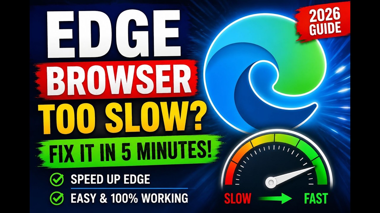 Microsoft Edge Too Slow? Fix It in 5 Minutes Speed Up Edge on Windows 11 (2026)