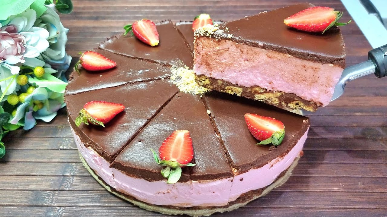 Φράουλογλυκό🍓απίστευτα διαφορετικό με μόνο 4 Υλικά💯Εξαφανίστηκε στο Λεπτό👌Εύκολη συνταγή strawberry