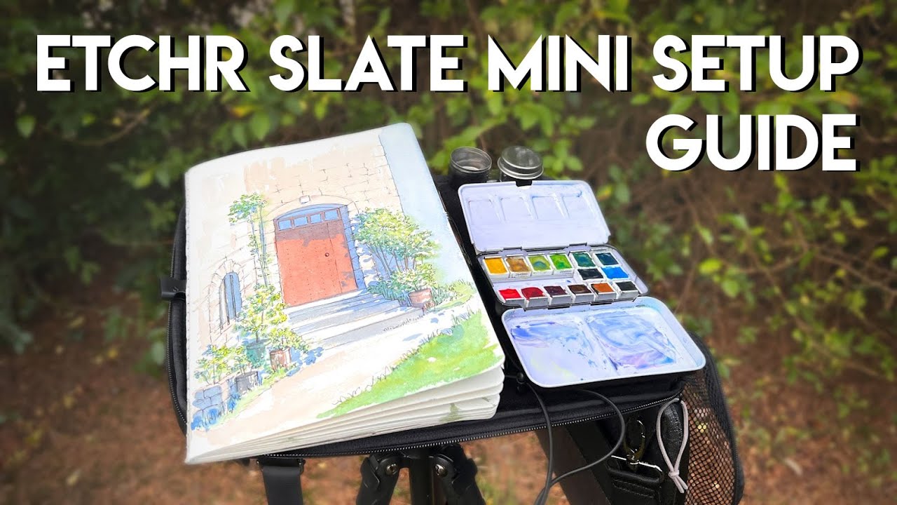 How I setup my Etchr Slate Mini - for watercolor, gouache & drawing outside ✶ customizations & tips