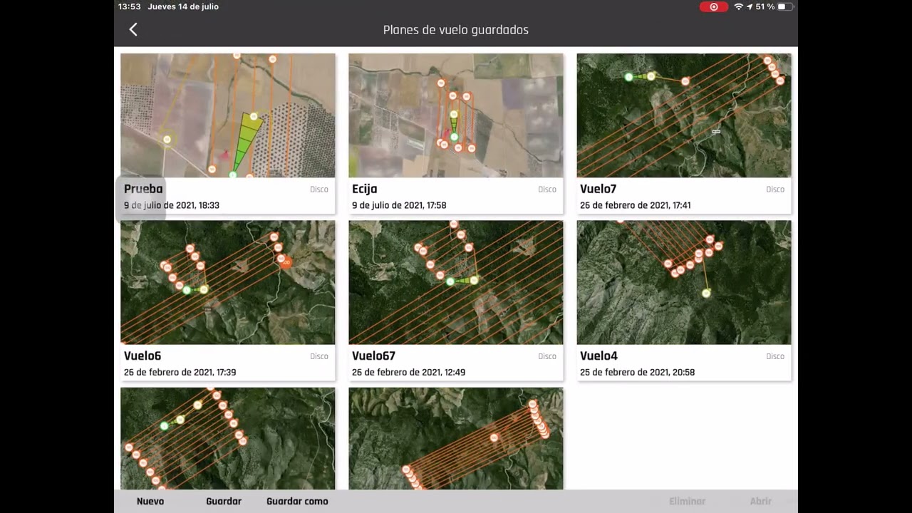 Plan de vuelo fotogramétrico con Parrot disco